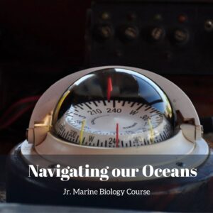 Navigating Our Oceans lesson pack cover for printable boating safety activities for kids from the Jr. Marine Biology Course
